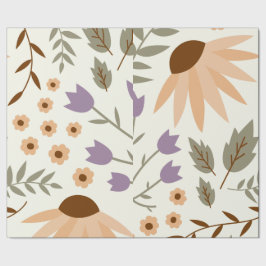 Papel de embrulho de flor natural