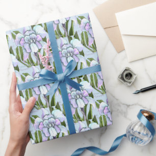 Papel de embrulho de flores de esmeraldo
