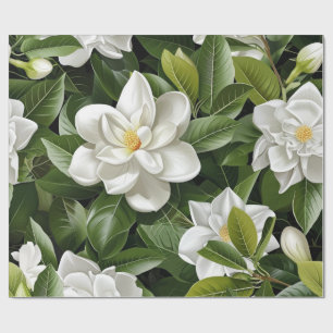 Papel de Embrulho de Flores de Gardênia