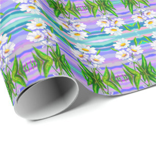 Papel de embrulho de flores de margarida Margarida