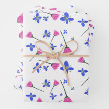 Papel de embrulho de flores frescas