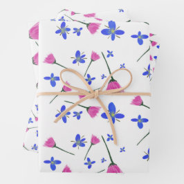 Papel de embrulho de flores frescas