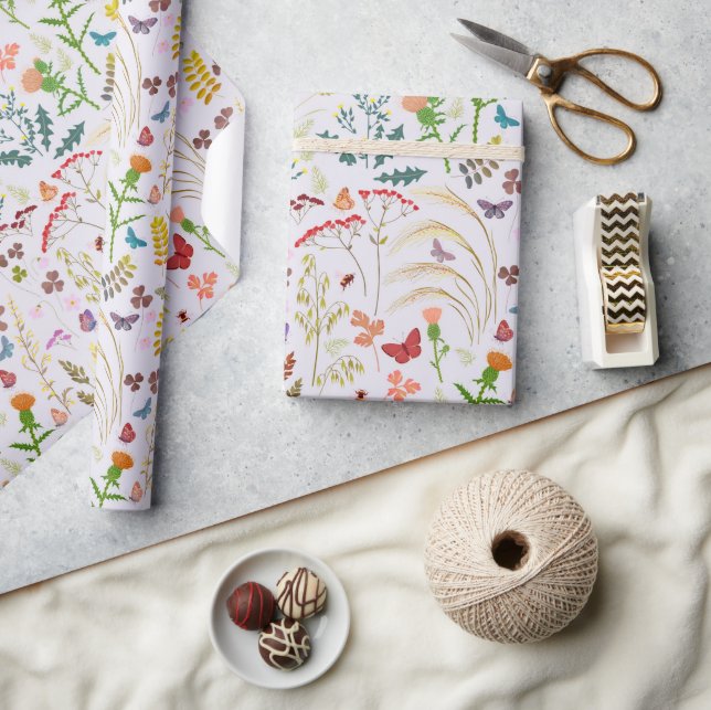 Papel de embrulho de flores silvestres da primaver (Artesanato)