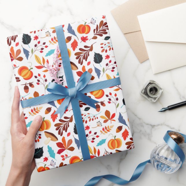 Papel de embrulho de folhas de outono (Presentear)