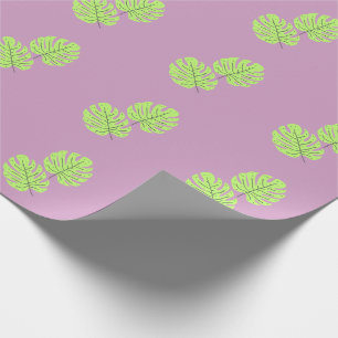 Papel de embrulho de folhas verdes