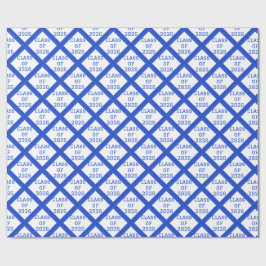 Papel de Embrulho de Formatura Azul e Branco | 202