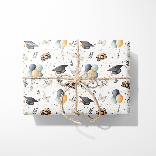 Papel de Embrulho de Formatura Balão Neutro Diplom (Criador carregado)
