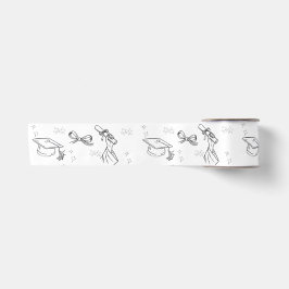 Papel de embrulho de formatura com arte de linha m
