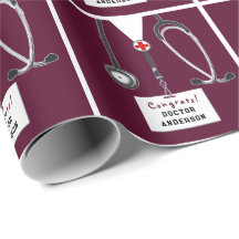 Papel de embrulho de formatura da faculdade de med