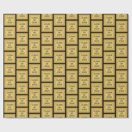 Papel de Embrulho de Formatura Preto e Dourado | 2