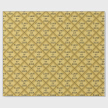 Papel de embrulho de formatura preto e dourado | 2