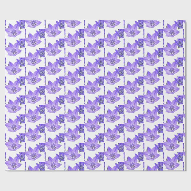 Papel de Embrulho de Foto de Flores Roxas (Aberto)