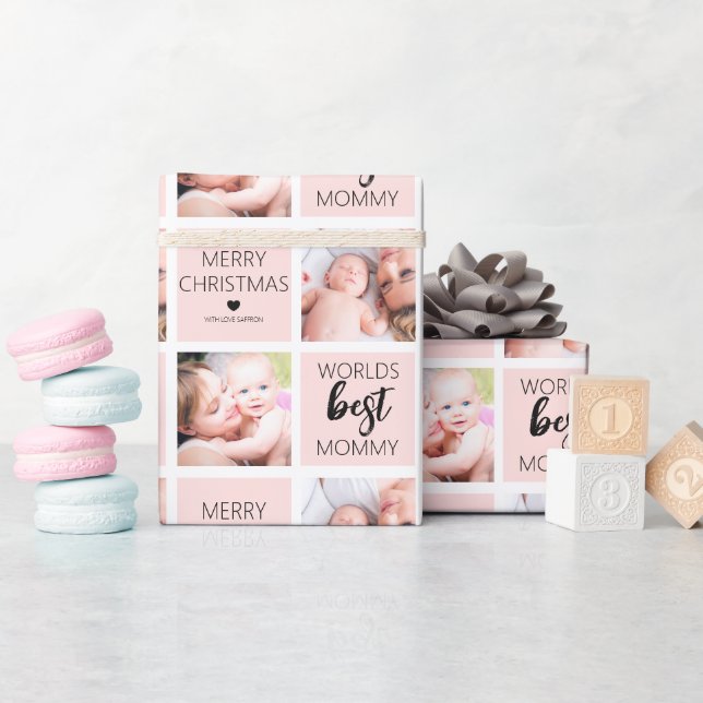 Papel de embrulho de fotografia Melhor Mamãe do Mu (Chá de bebê)