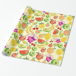 Papel de embrulho de fruta misto