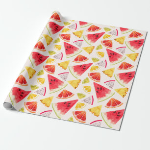 Papel de embrulho de fruta tropical