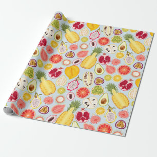 Papel de embrulho de fruta tropical