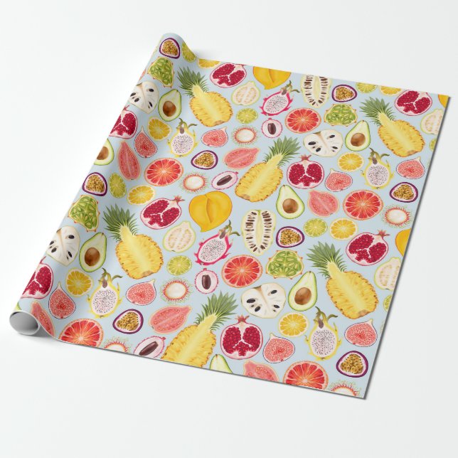 Papel de embrulho de fruta tropical (Desenrolado)