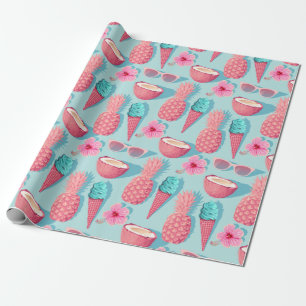 Papel de embrulho de fruta tropical