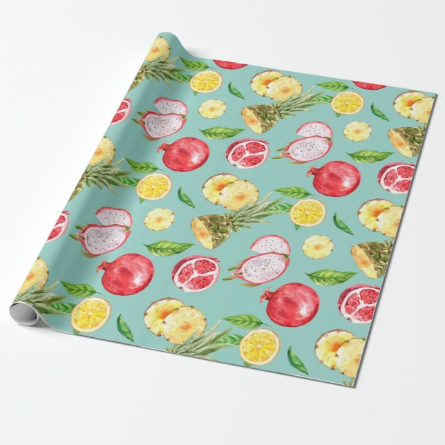 Papel de embrulho de fruta tropical (Desenrolado)