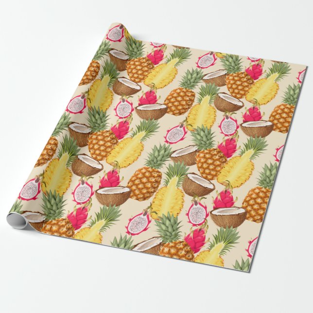 Papel de embrulho de fruta tropical (Desenrolado)