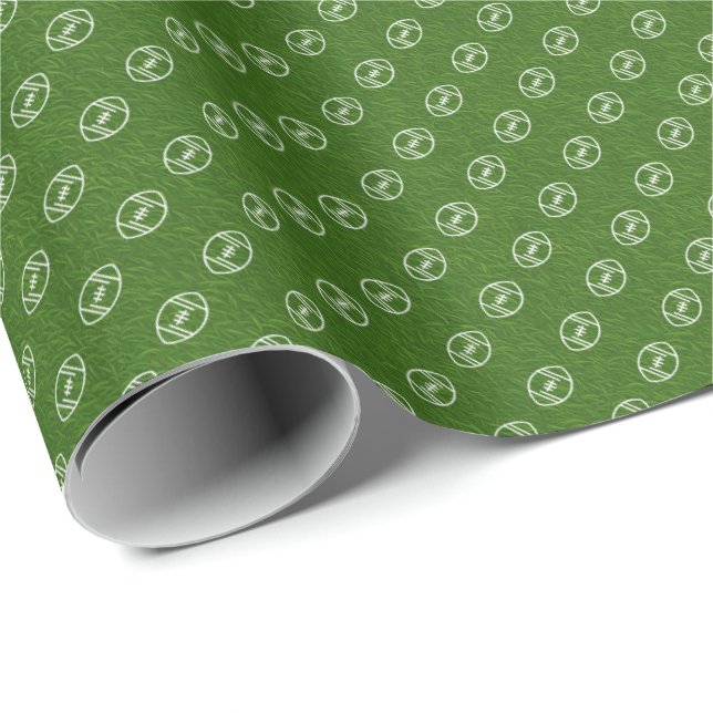 Papel de embrulho de futebol de campo verde vibran (Ponta do rolo)