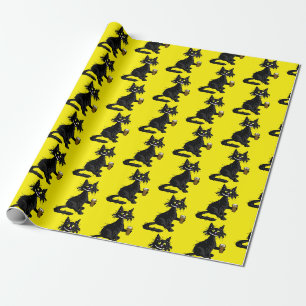 Papel de embrulho de gato engraçado