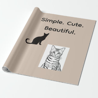 Papel de embrulho de gato estético japonês Kawaii 