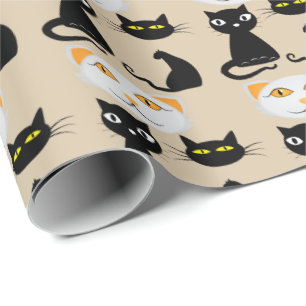 Papel de embrulho de gato estético japonês Kawaii