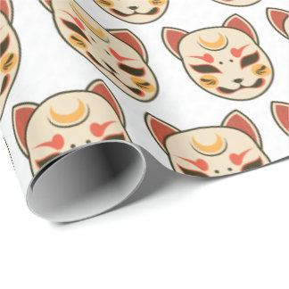 Papel de embrulho de gato estético japonês Kawaii 