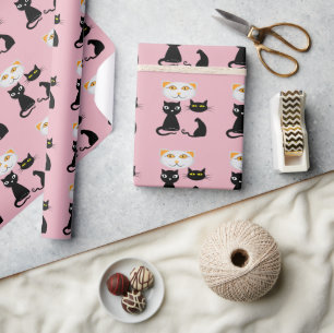 Papel de embrulho de gato estético japonês Kawaii