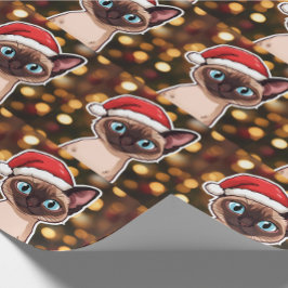 Papel de embrulho de gato siamês