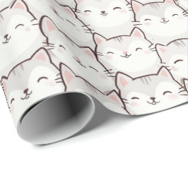 Papel de Embrulho de Gato Sorridente Divertido – A