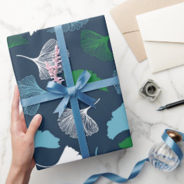 Papel de embrulho de ginkgo