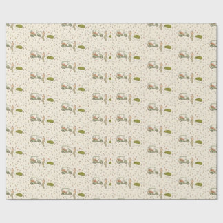 Papel de embrulho de golfe desenhado à mão