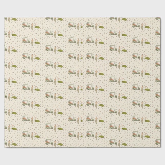 Papel de embrulho de golfe desenhado à mão (Barra)