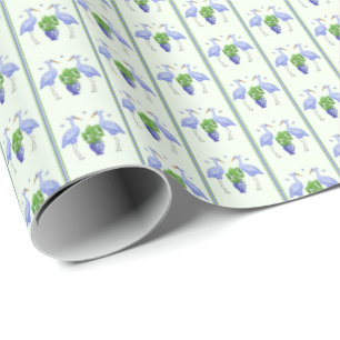 Papel de embrulho de grou em estilo chines