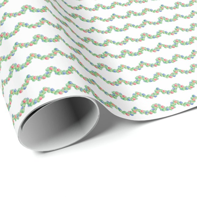 Papel de embrulho de guirlandas de conchas de viei (Ponta do rolo)