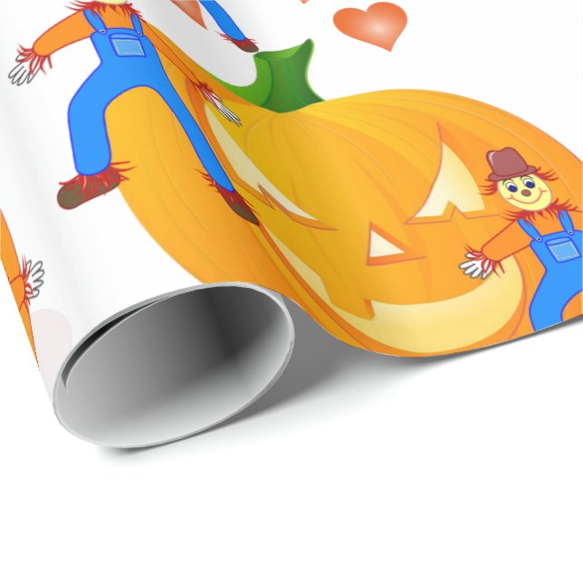 Papel de embrulho de Halloween, Abóbora (Ponta do rolo)
