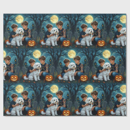 Papel de embrulho de Halloween Assustador e Fofo