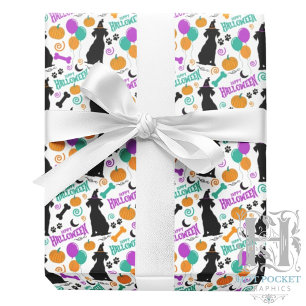 Papel de embrulho de Halloween para cachorro