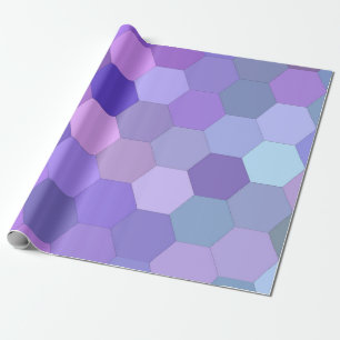 papel de embrulho de hexágono roxo