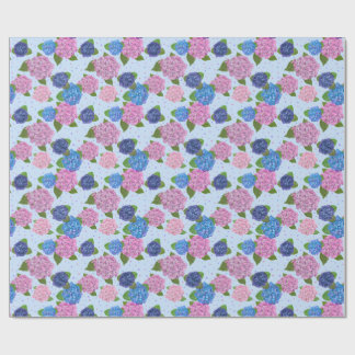 Papel de embrulho de Hortênsias em Aquarela