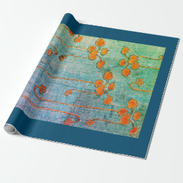 Papel de embrulho de impressão em bloco de madeira