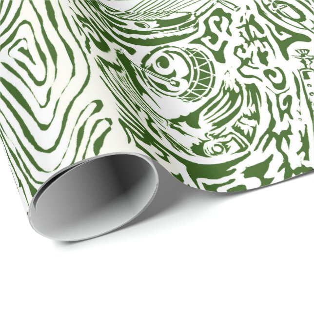 Papel de embrulho de instrumentos musicais african (Ponta do rolo)