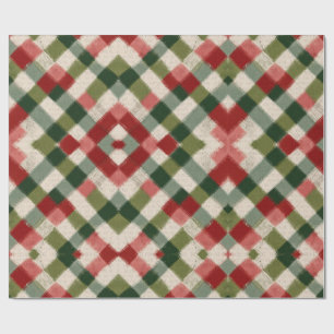 Papel de embrulho de jardim floral de Natal vintag