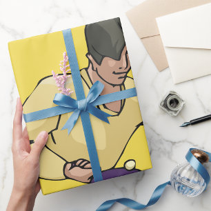 Papel de Embrulho de Jogador de Tênis de Mesa