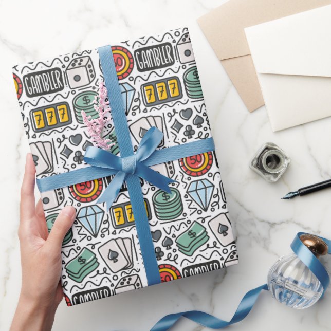 Papel de embrulho de jogo, papel de presente de ca (Presentear)