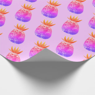 Papel de embrulho de lavanda para abacaxi tropical