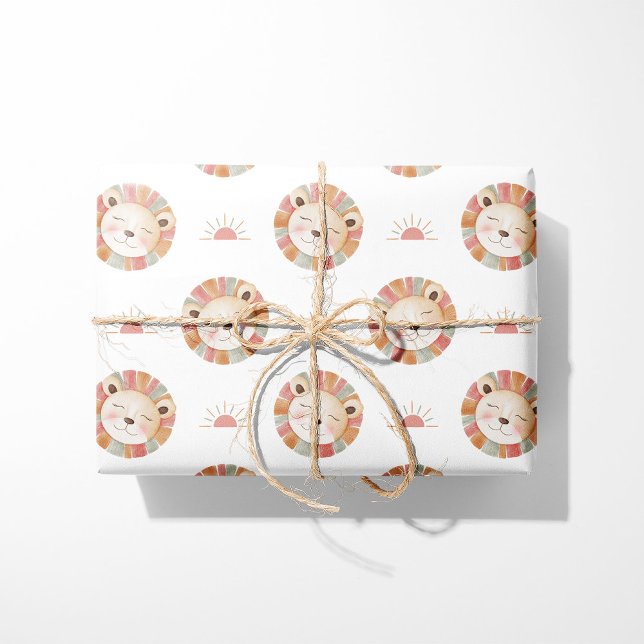 Papel de Embrulho de Leão Carinhas de Animais Bebê (Criador carregado)