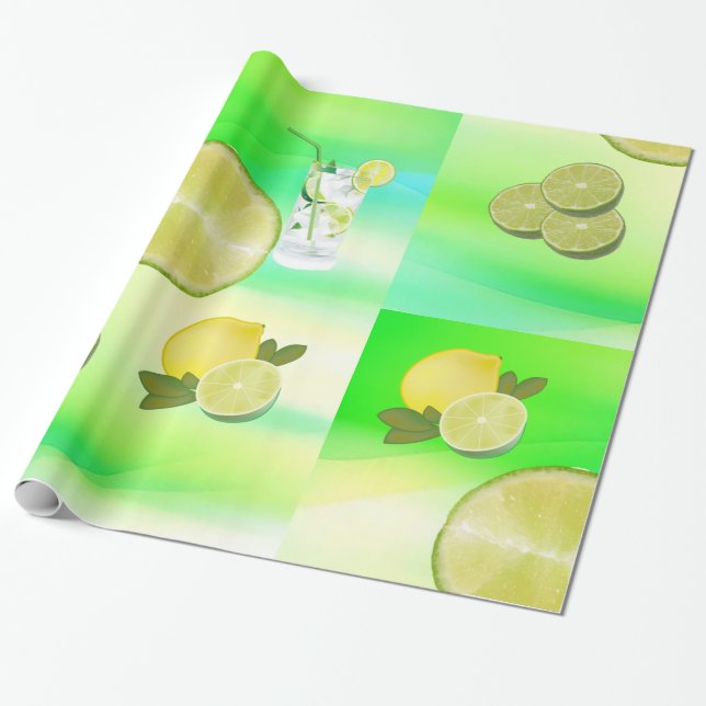 Papel de embrulho de limão (Desenrolado)